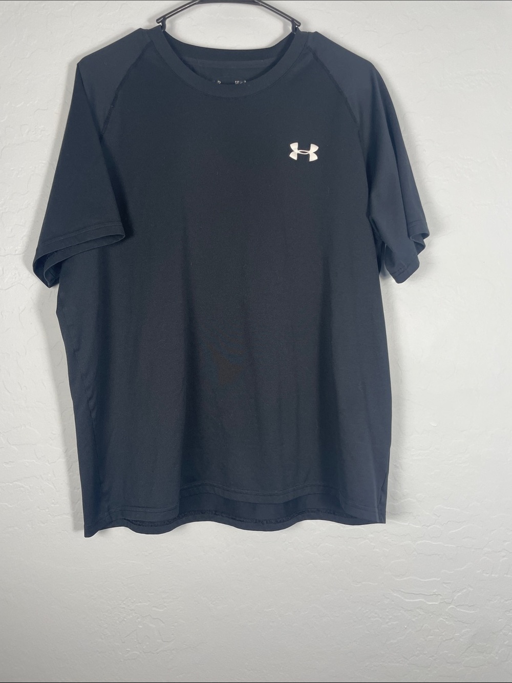 Under Armour Black Athletic Activewear Sweat Wicking Crew Neck T Shirt Large